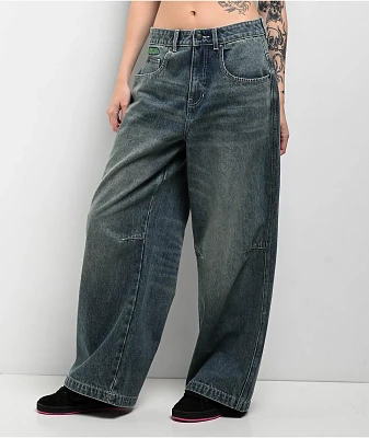 Empyre Engine Extent Wide Leg Blue Wash Jeans