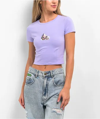 Empyre Eternal Paradise Purple Crop T-Shirt