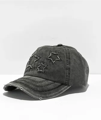 Empyre Evian Distressed Black Strapback Hat