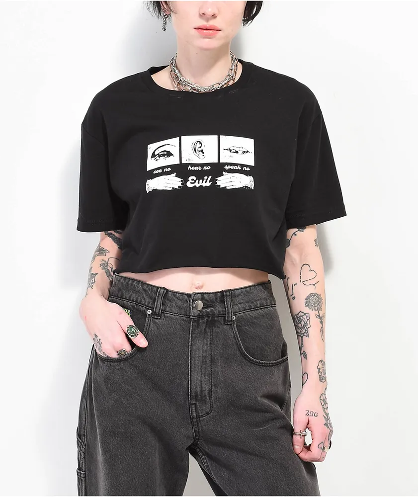 Empyre Evil Black Crop T-Shirt