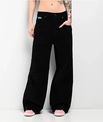 Empyre Extent Black Corduroy Wide Leg Pants