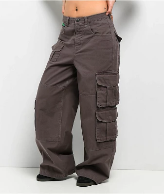 Empyre Extent Taupe Wide Leg Relaxed Cargo Jeans
