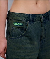 Empyre Extent Willow Black Wash Low Rise Wide Leg Jeans