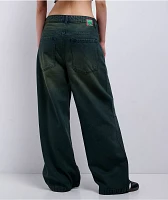Empyre Extent Willow Black Wash Low Rise Wide Leg Jeans