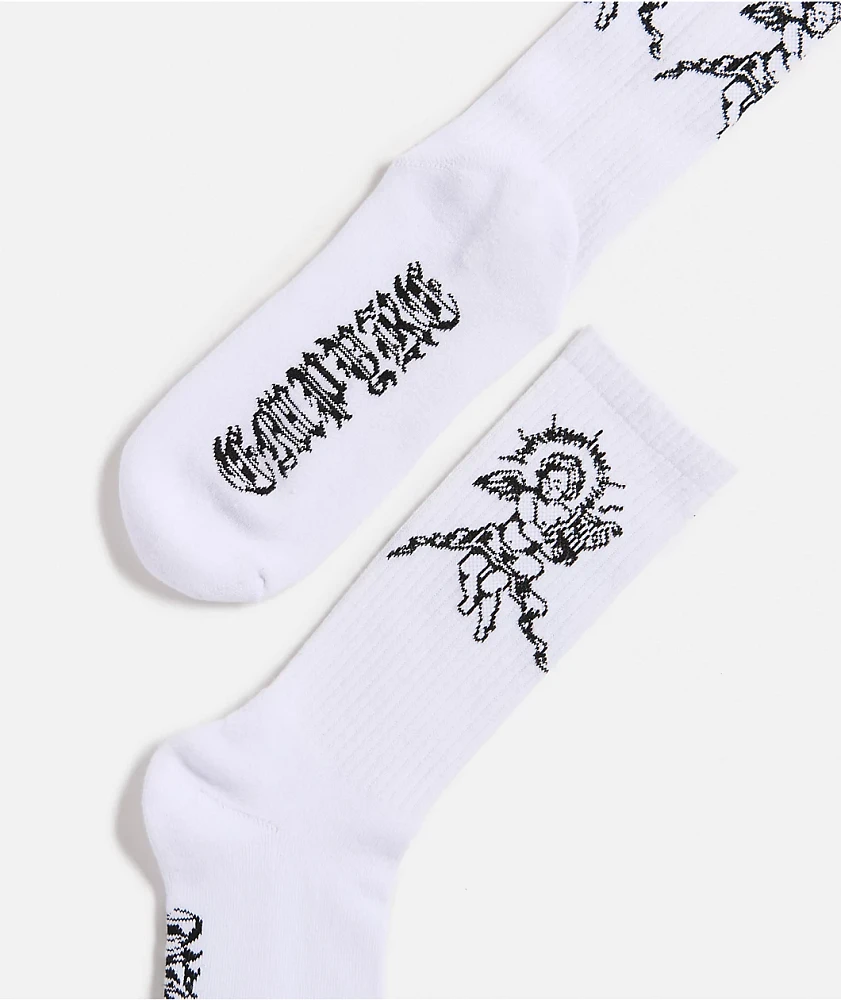 Empyre Fiddler White Crew Socks