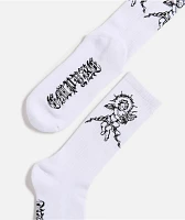 Empyre Fiddler White Crew Socks