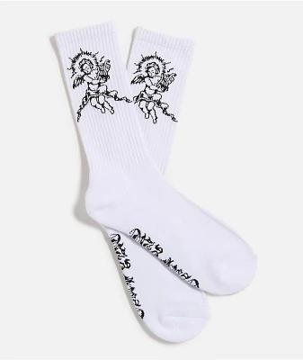 Empyre Fiddler White Crew Socks
