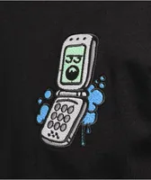 Empyre Flip Phone Embroidered Black T-shirt