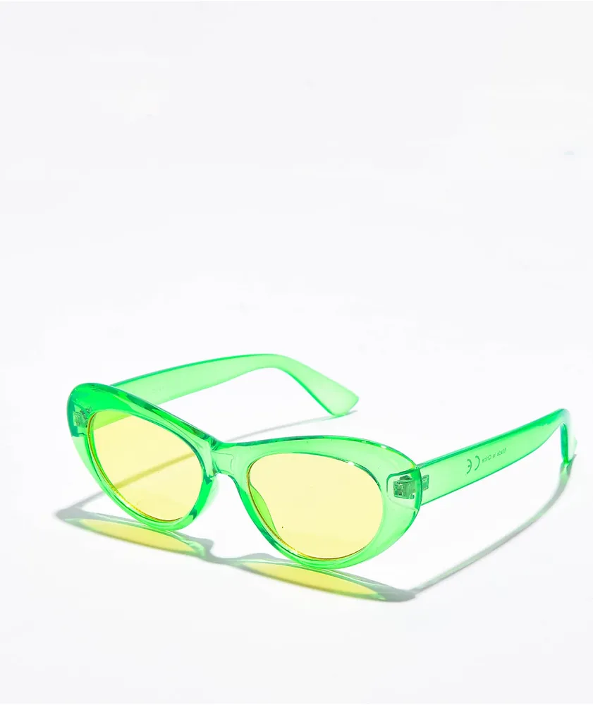 Oversized Cat Eye Sunglasses - Green | Boden US