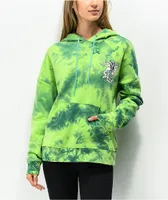 Empyre Fredia Butterfly Window Green Tie Dye Hoodie