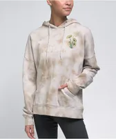 Empyre Fredia Embroidered Tan Tie Dye Hoodie