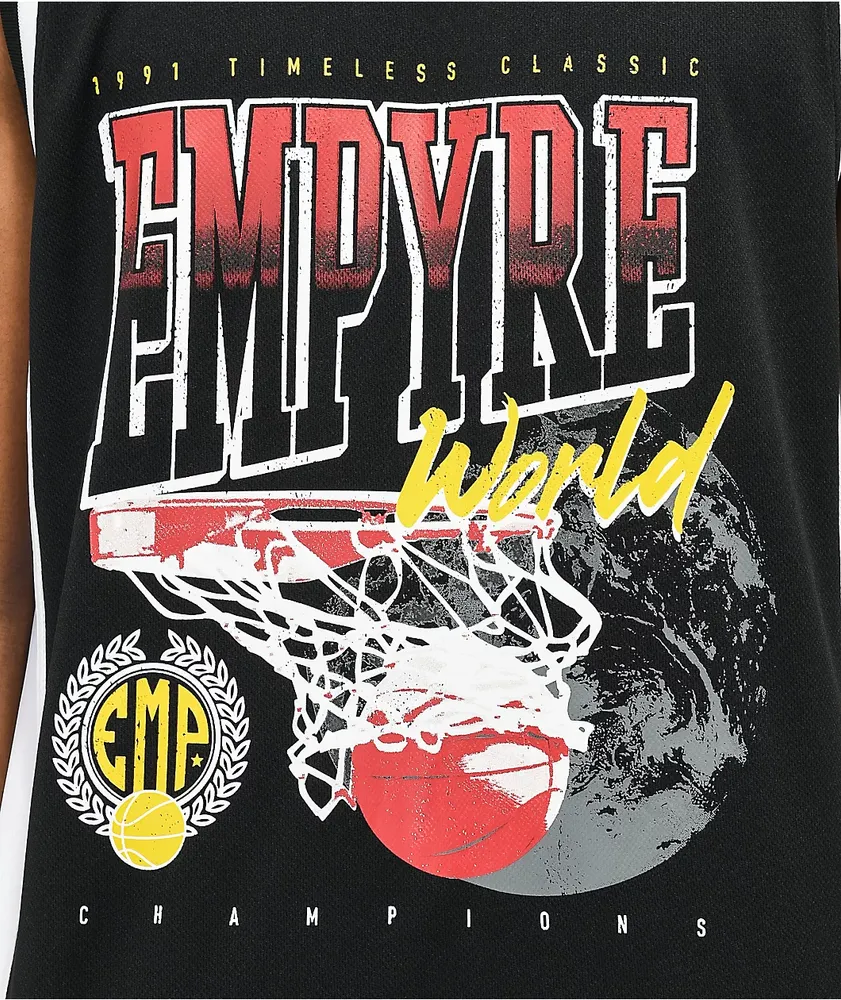 Empyre Free Throw Black & White Basketball Jersey