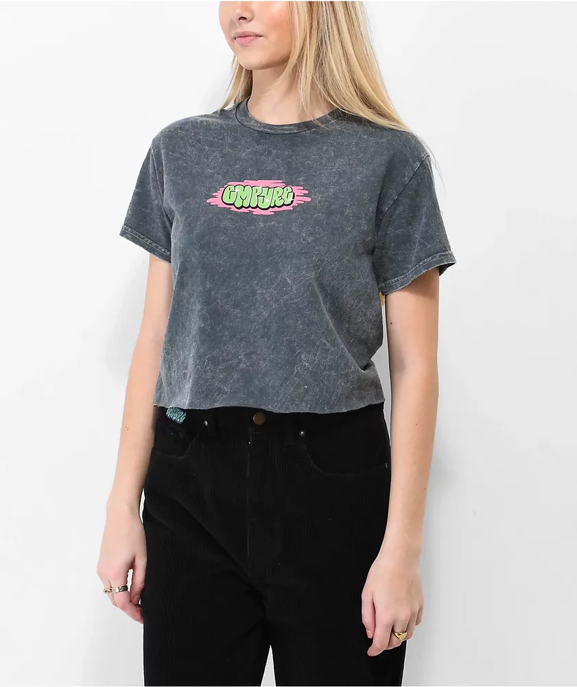 Empyre Fresh Hit Charcoal Crop T-Shirt