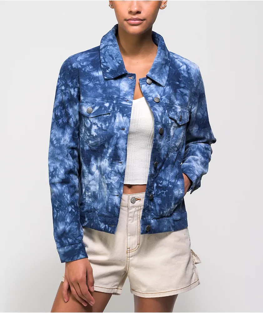 Empyre Freya Blue Tie Dye Corduroy Jacket