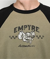 Empyre Gas Rat Black & Green Wash Raglan T-Shirt 