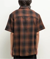 Empyre Glen Brown & Black Plaid Quarter Zip Work Shirt