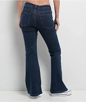 Empyre Glimmer Evening Dark Blue Mid Rise Flare Jeans