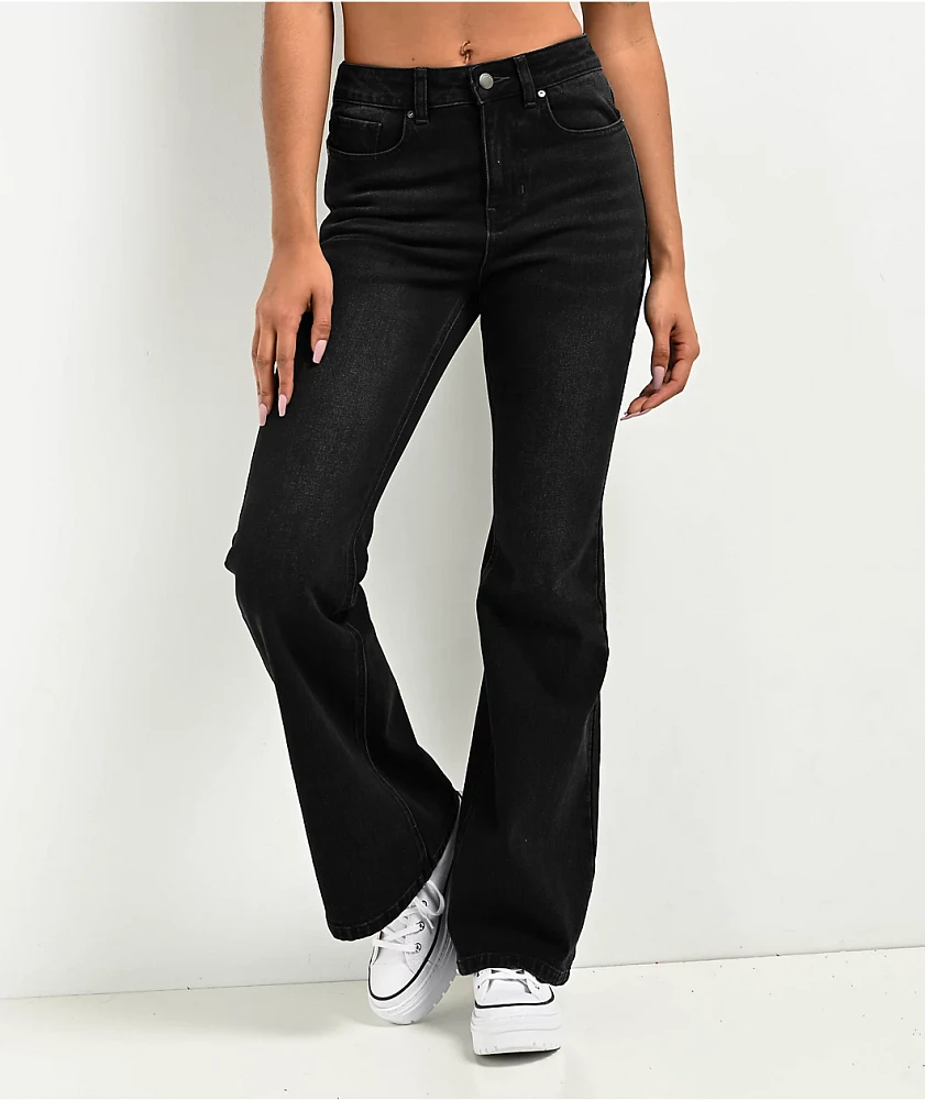 Empyre Glimmer Mr. Ozzy Black Wash Flare Jeans