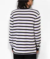 Empyre Good Sport Black, White & Purple Stripe Long Sleeve T-Shirt