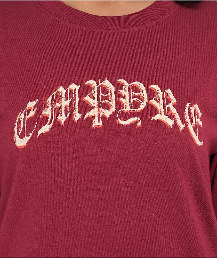 Empyre Gothic Grunge Red Long Sleeve T-Shirt