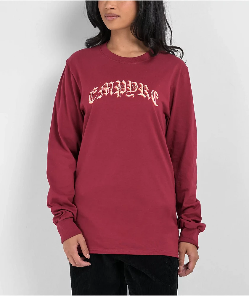 Empyre Gothic Grunge Red Long Sleeve T-Shirt