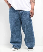 Empyre Graf Blue Ultra Wide Skate Jeans