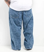 Empyre Graf Blue Ultra Wide Skate Jeans