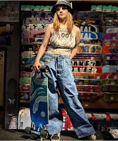 Empyre Graf Blue Ultra Wide Skate Jeans