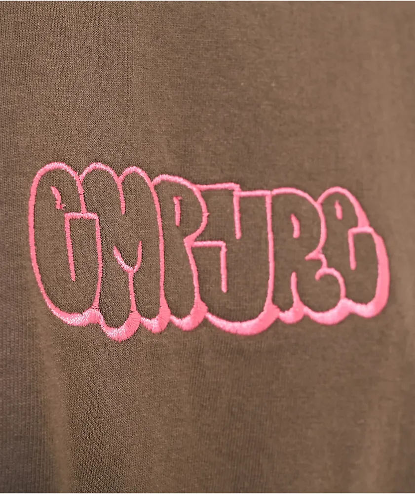 Empyre Graffiti Embroidered Brown T-Shirt