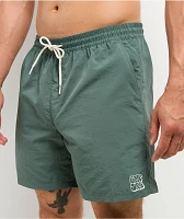 Empyre Graffiti Floater Dark Green Board Shorts