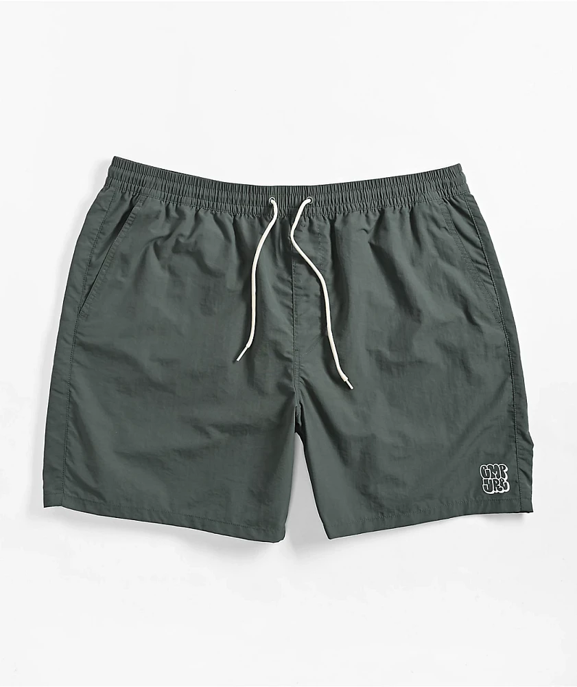 Empyre Graffiti Floater Dark Green Board Shorts