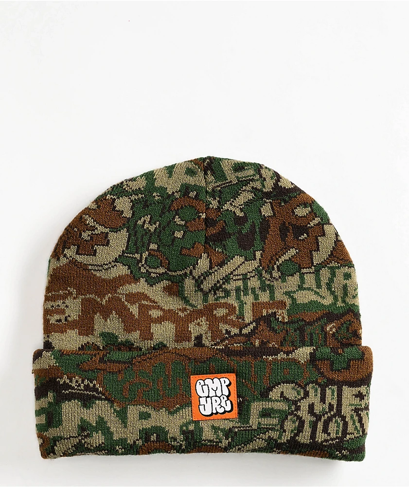 Empyre Graffiti Green Camo Beanie