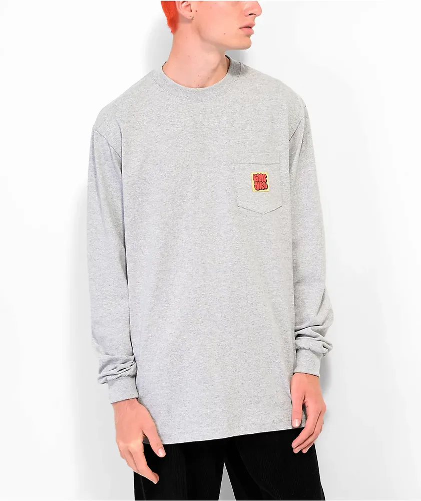 Empyre Graffiti Grey Long Sleeve Pocket T-Shirt