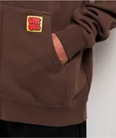 Empyre Graffiti Patch Logo Brown Zip Hoodie