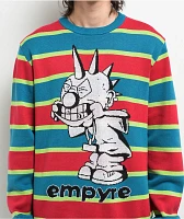 Empyre Grip Grem Red, Blue, & Green Stripe Sweater