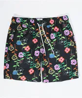 Empyre Grom Floral Black Board Shorts