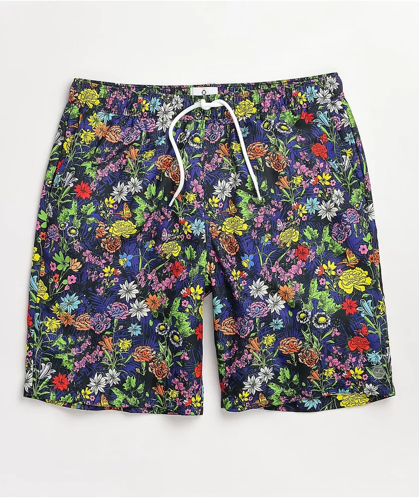 Empyre Grom Flowers Black & Multi Board Shorts