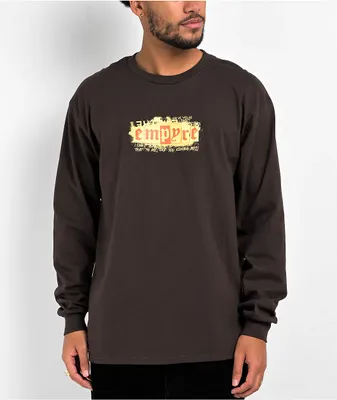 Empyre Grunge Brown Long Sleeve T-Shirt