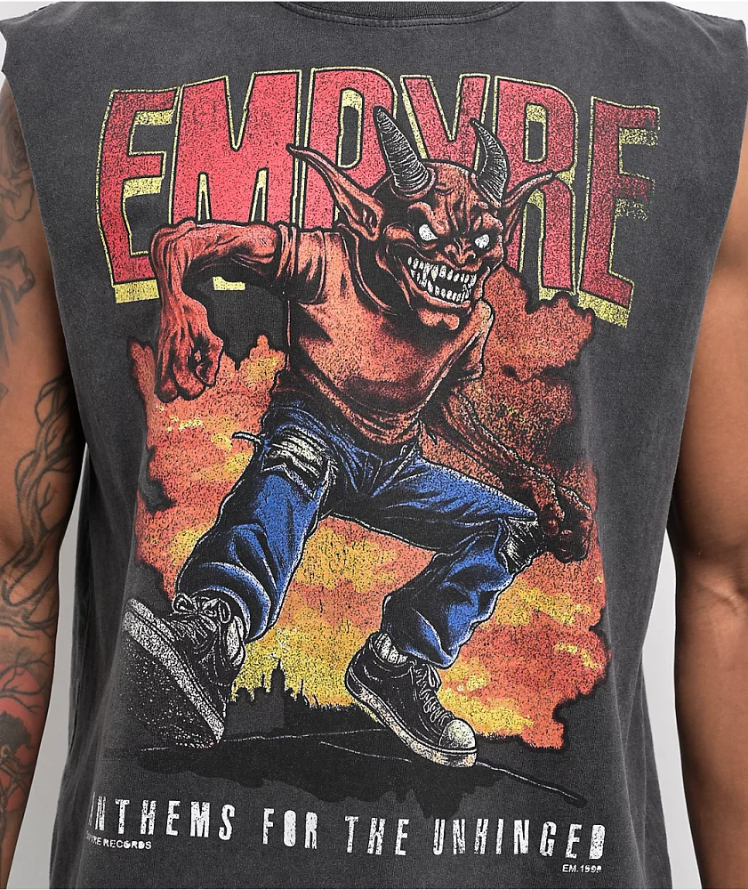 Empyre Grunge Devil Black Wash Tank Top