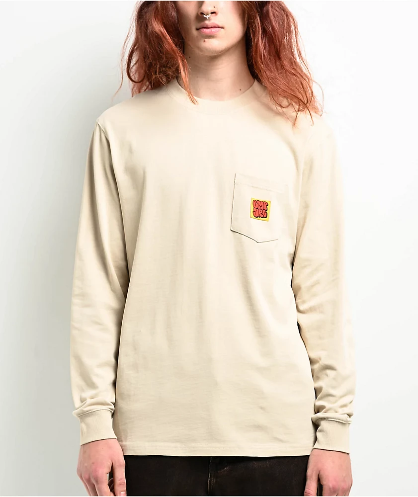 Empyre Hammer Time Natural Long Sleeve Pocket T-Shirt