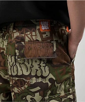 Empyre Handstyle Camo Ultra Loose Cargo Skate Shorts