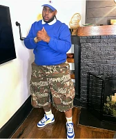 Empyre Handstyle Camo Ultra Loose Cargo Skate Shorts