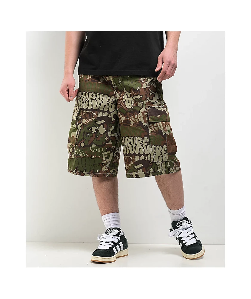 Empyre Handstyle Camo Ultra Loose Cargo Skate Shorts