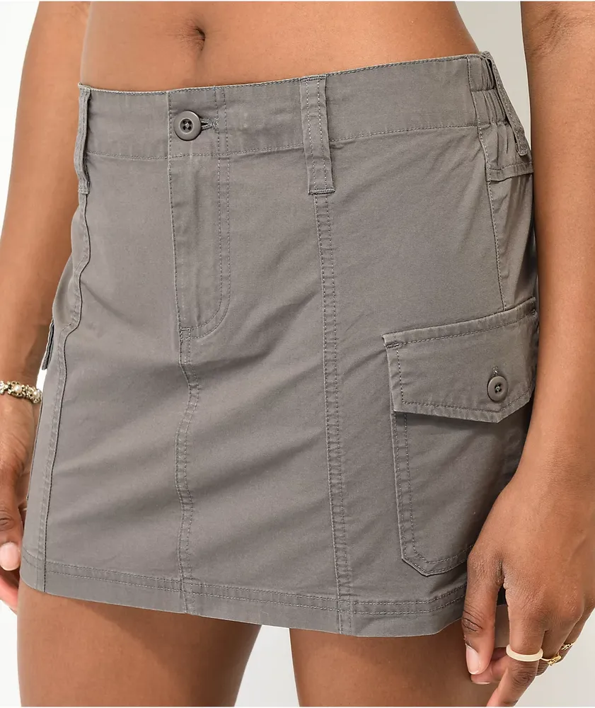 Empyre Harley Grey Cargo Mini Skirt 