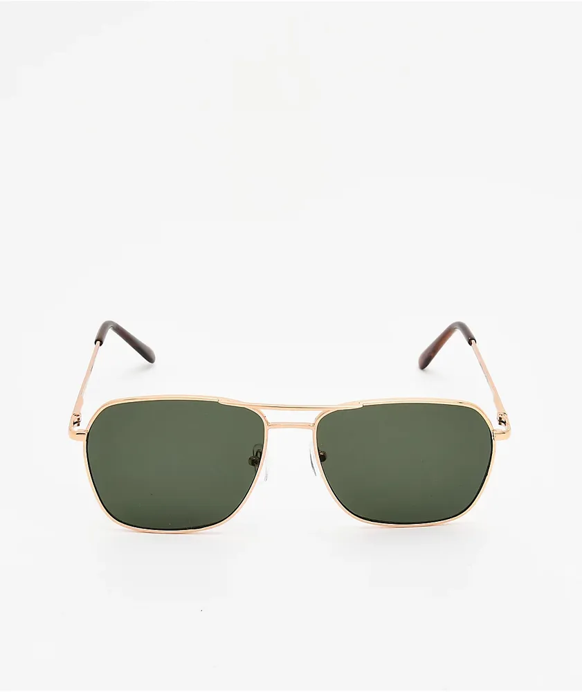 Empyre Hayes Gold & Green Sunglasses