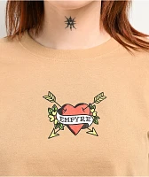 Empyre Heart Of Hearts Sand Crop T-Shirt