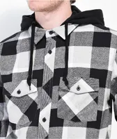 Empyre Hit Back Black & White Hooded Flannel