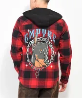 Empyre Hit Back Red Hooded Flannel