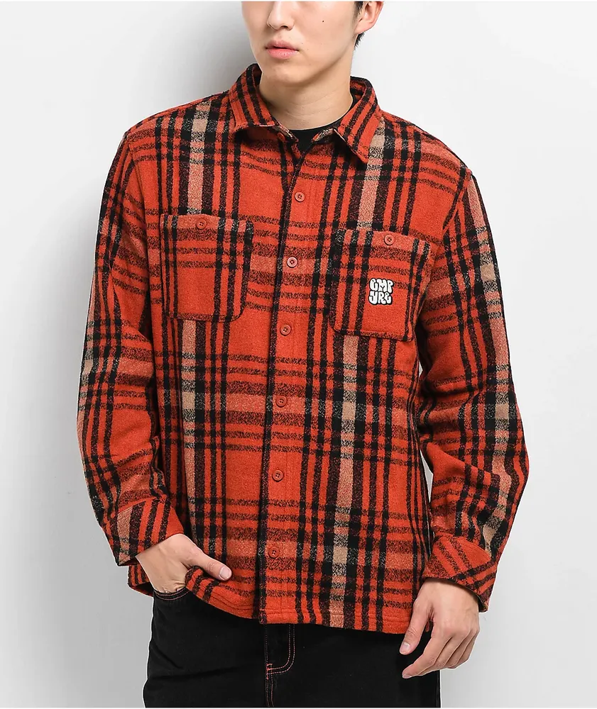 Men's Forever Flannel Shirt in Red & Black Plaid - Thursday