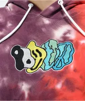 Empyre Jasmine Yin Yang Red & Purple Tie Dye Hoodie